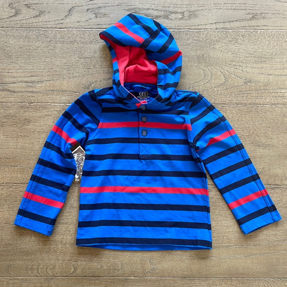 EGG by Susan Lazar 3/4 Button Hoodie, NWT, 2T